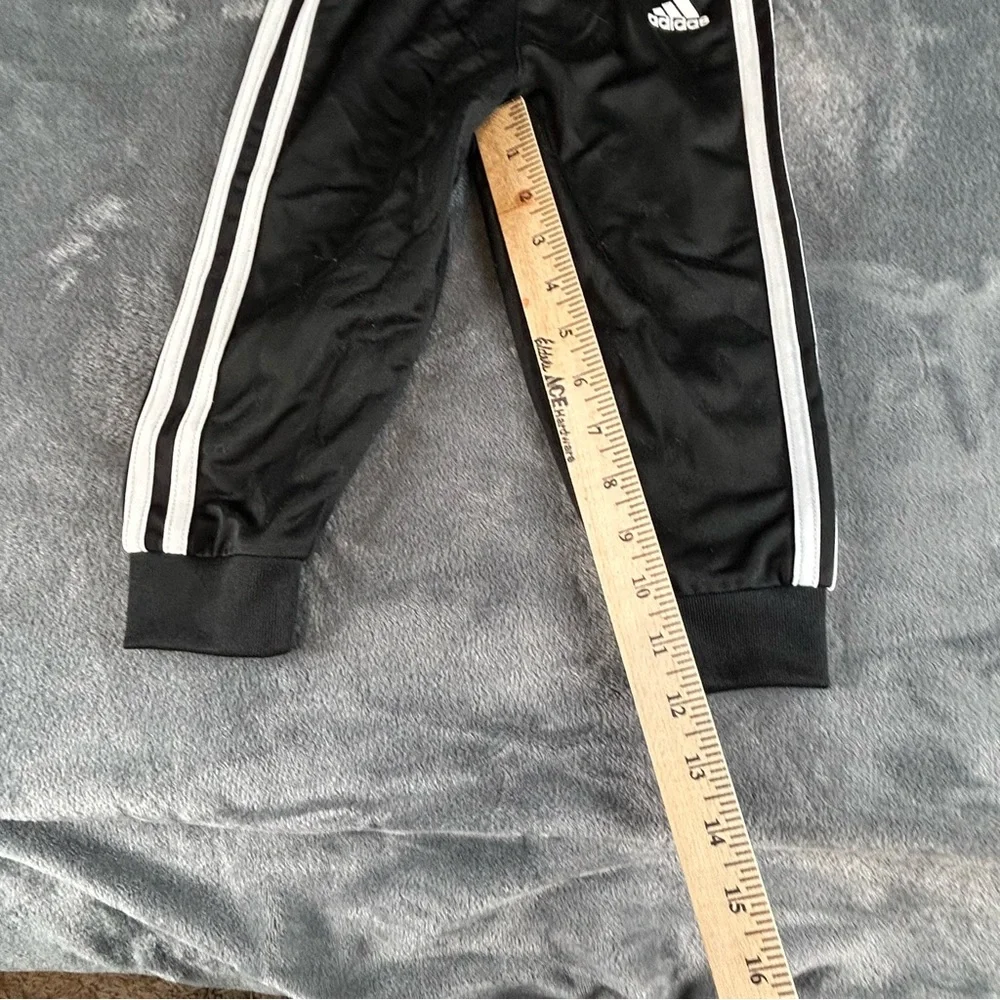 Adidas Boys 2-Piece Active Set Striped Tracksuit/Jogging Suit‎ Black/White Sz 2T